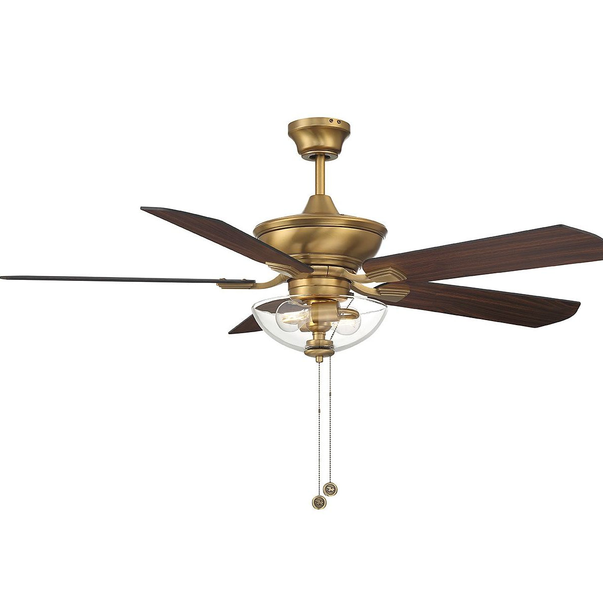 Meridian M2026NBRV 52" Outdoor Ceiling Fan in Natural Brass