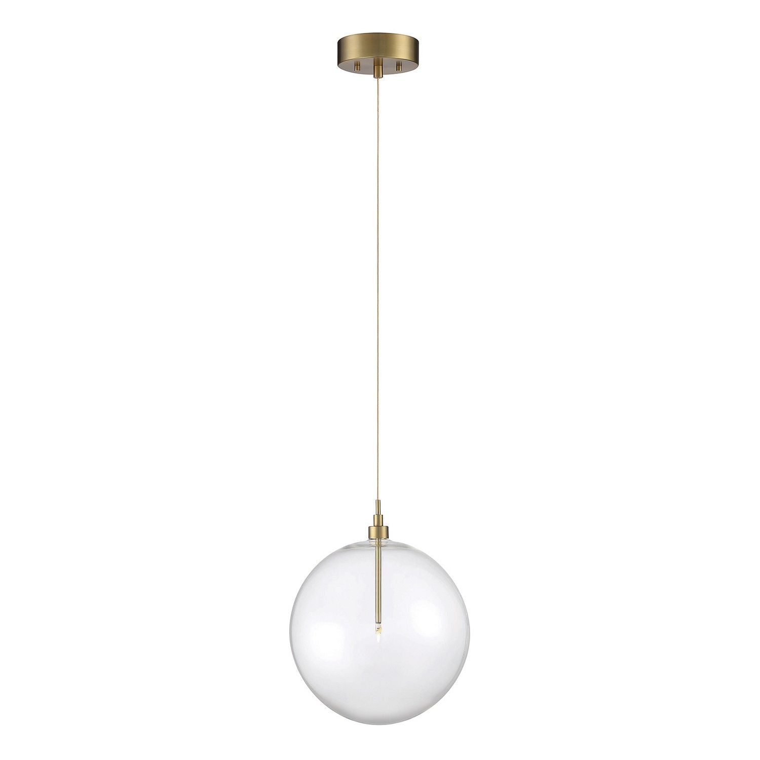Meridian M70114NB LED Pendant in Natural Brass