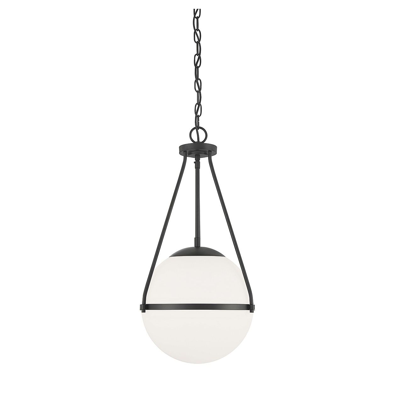 Meridian M7025MBK One Light Pendant in Matte Black