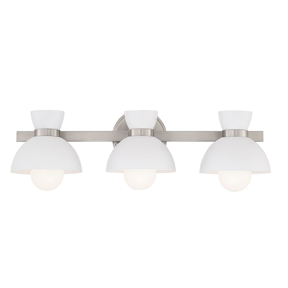 Meridian M80075BN Three Light Bathroom Vanity in Brushed Nickel