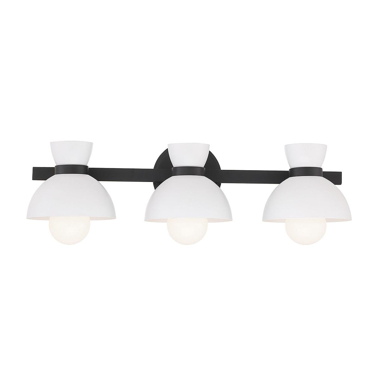 Meridian M80075MBK Three Light Bathroom Vanity in Matte Black