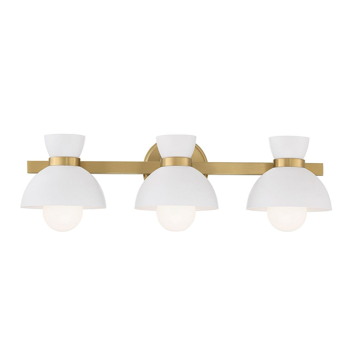 Meridian M80075NB Three Light Bathroom Vanity in Natural Brass