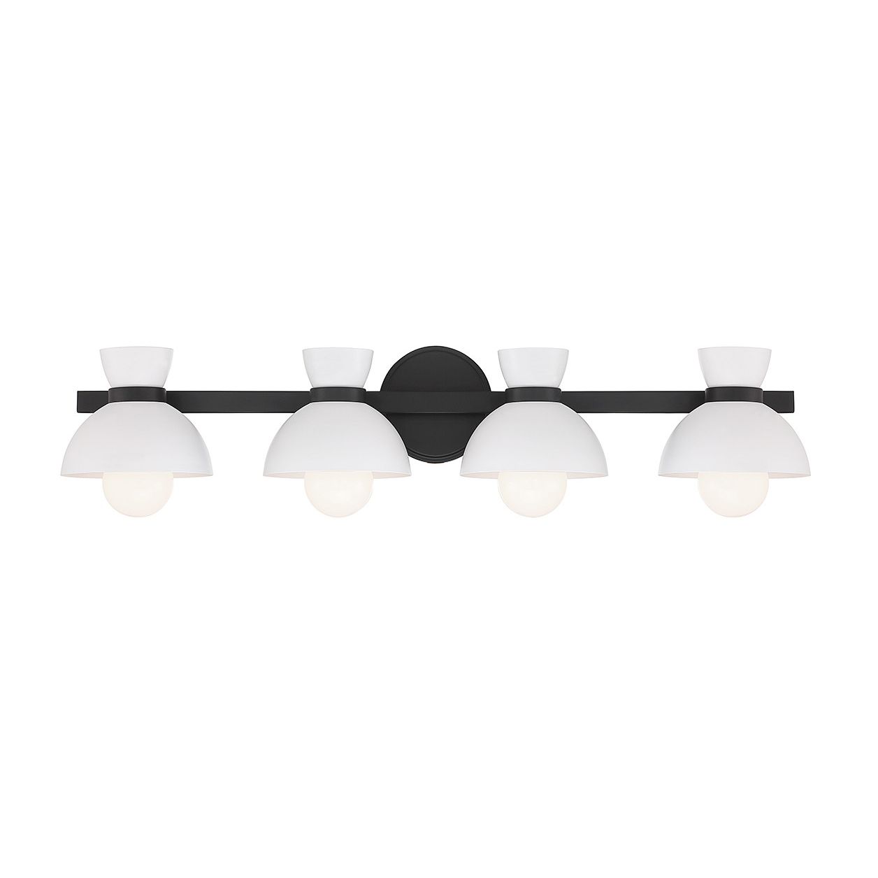 Meridian M80076MBK Four Light Bathroom Vanity in Matte Black
