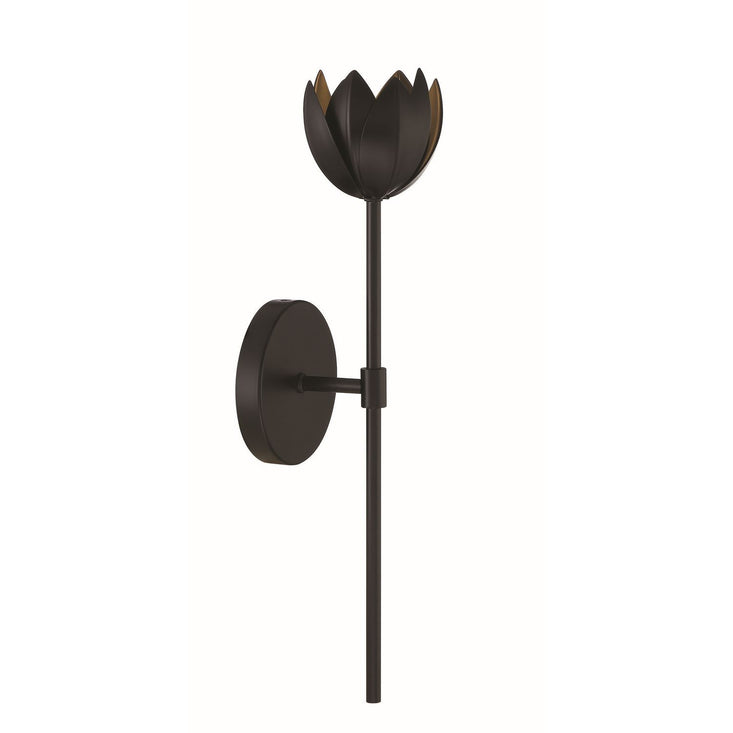 Meridian M90081MBK One Light Wall Sconce in Matte Black