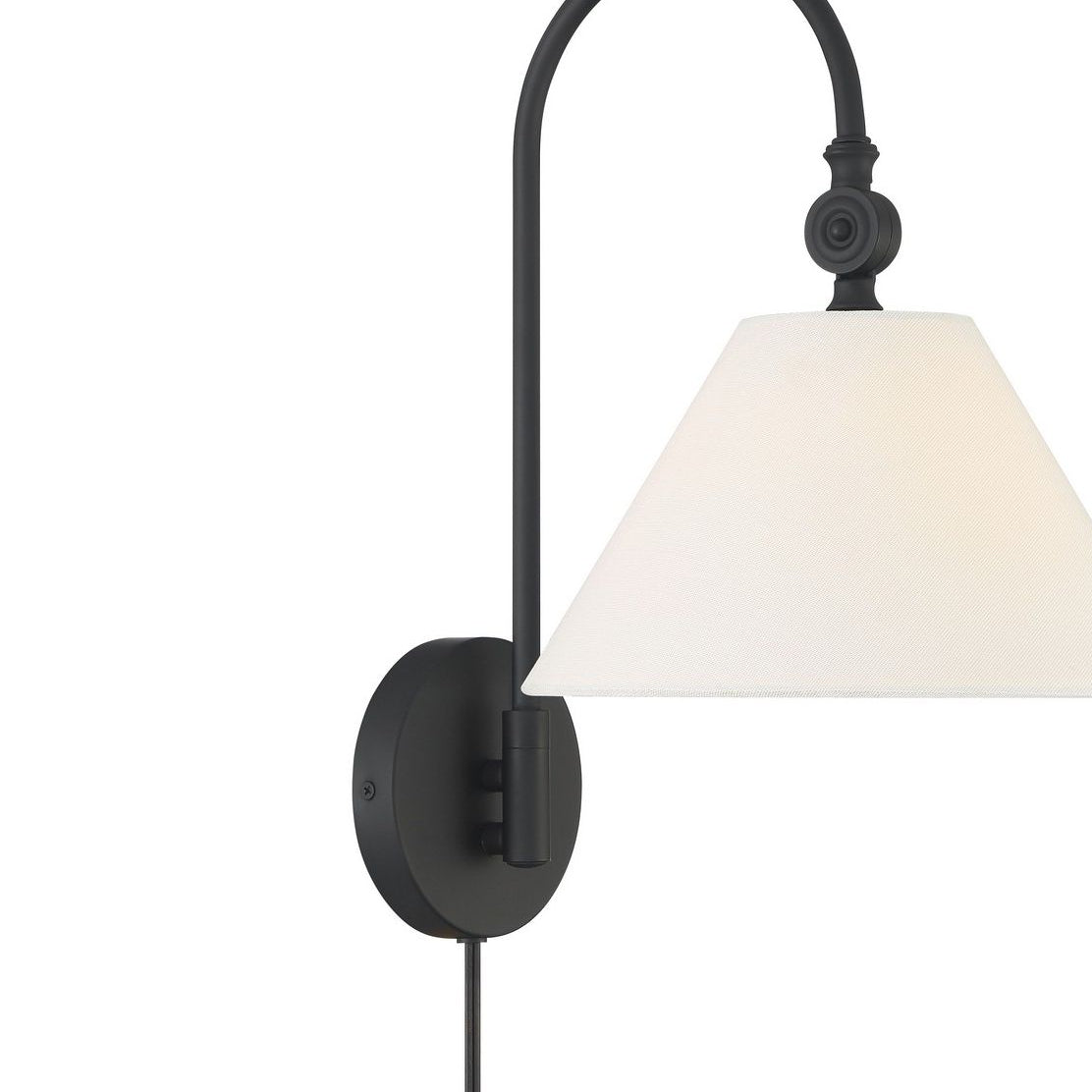 Meridian M90085MBK One Light Wall Sconce in Matte Black