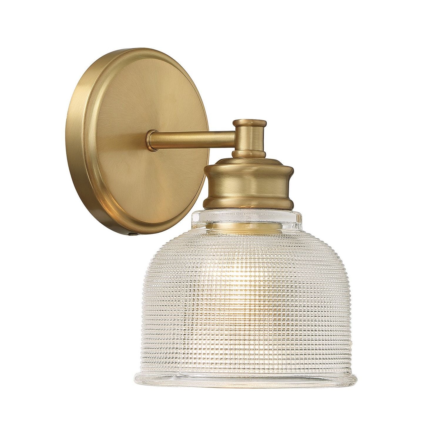 Meridian M90093NB One Light Wall Sconce in Natural Brass