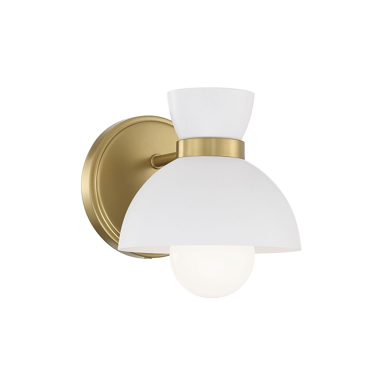 Meridian M90101NB One Light Wall Sconce in Natural Brass