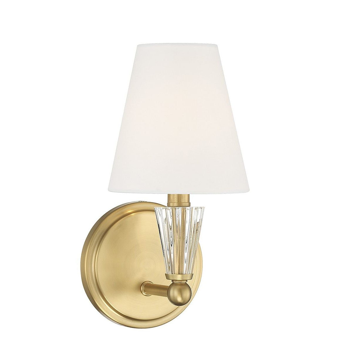 Meridian M90102NB One Light Wall Sconce in Natural Brass