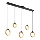 Kendal Lighting - Circols LED Pendant Bar - PF328-5LBR-BLK/BRS - Canada Light Shop