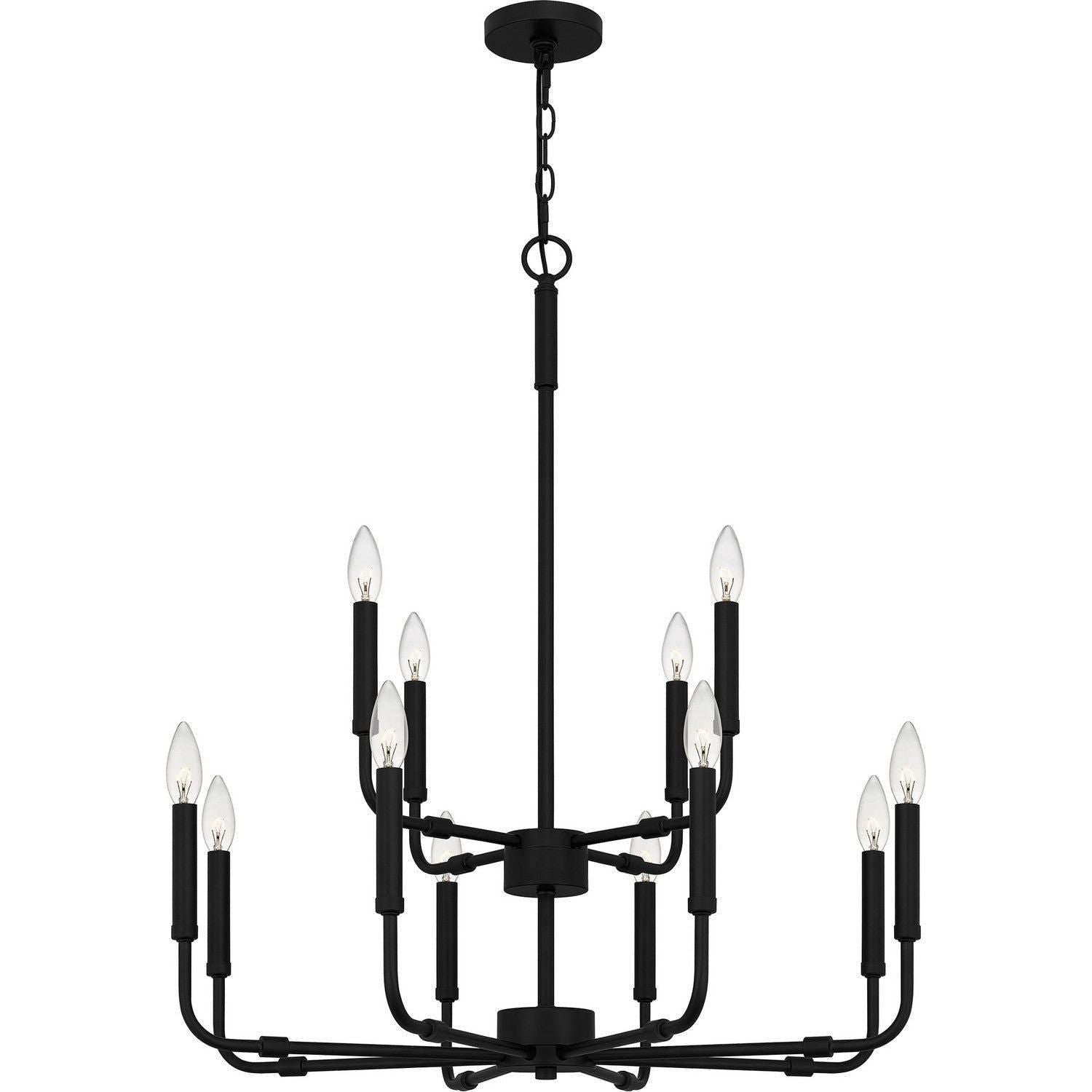 Quoizel - Abner Two-Tier Chandelier - ABR5128MBK - Canada Light Shop