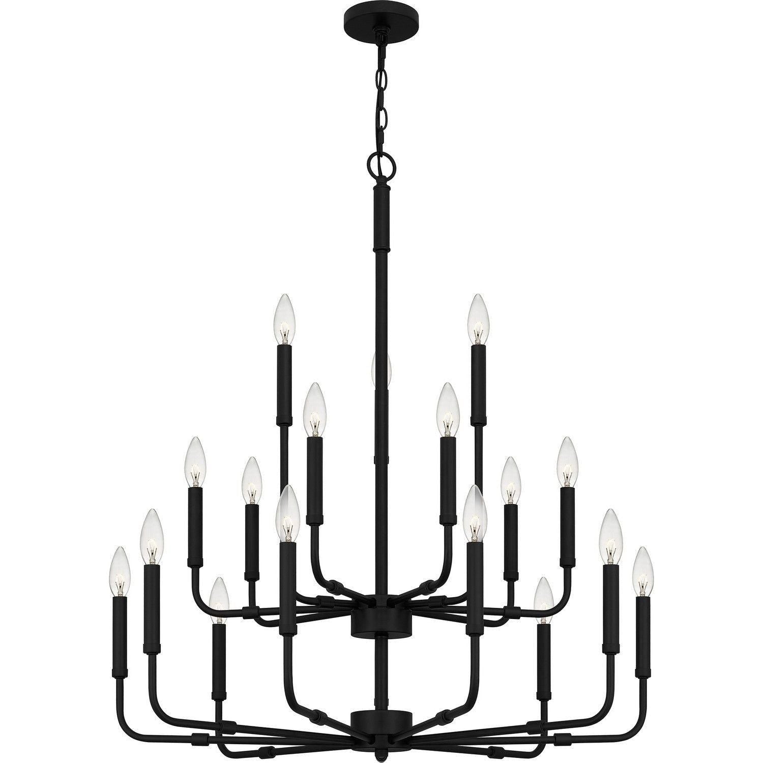 Quoizel - Abner Three-Tier Chandelier - ABR5132MBK - Canada Light Shop
