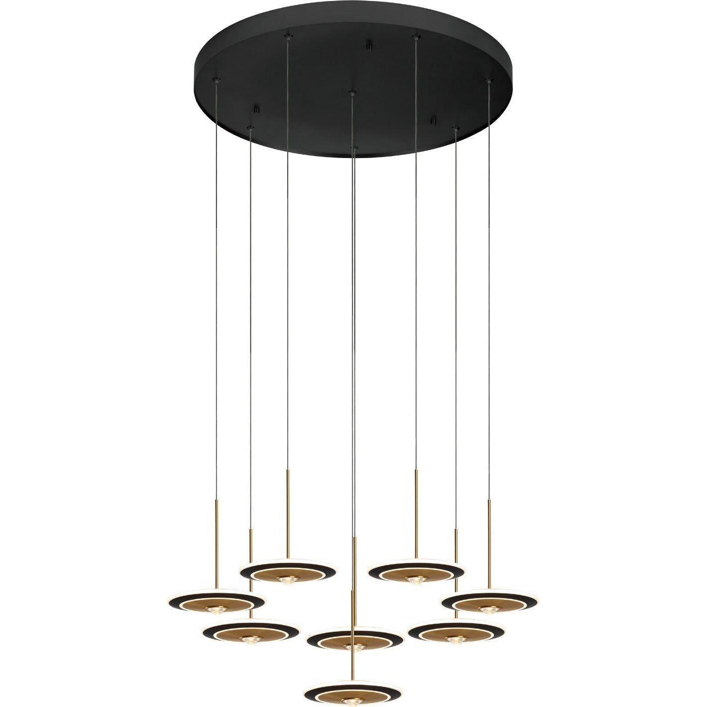 PageOne Lighting - Uranas LED Multi-Light Pendant - PP121742-SDG/AB - Canada Light Shop