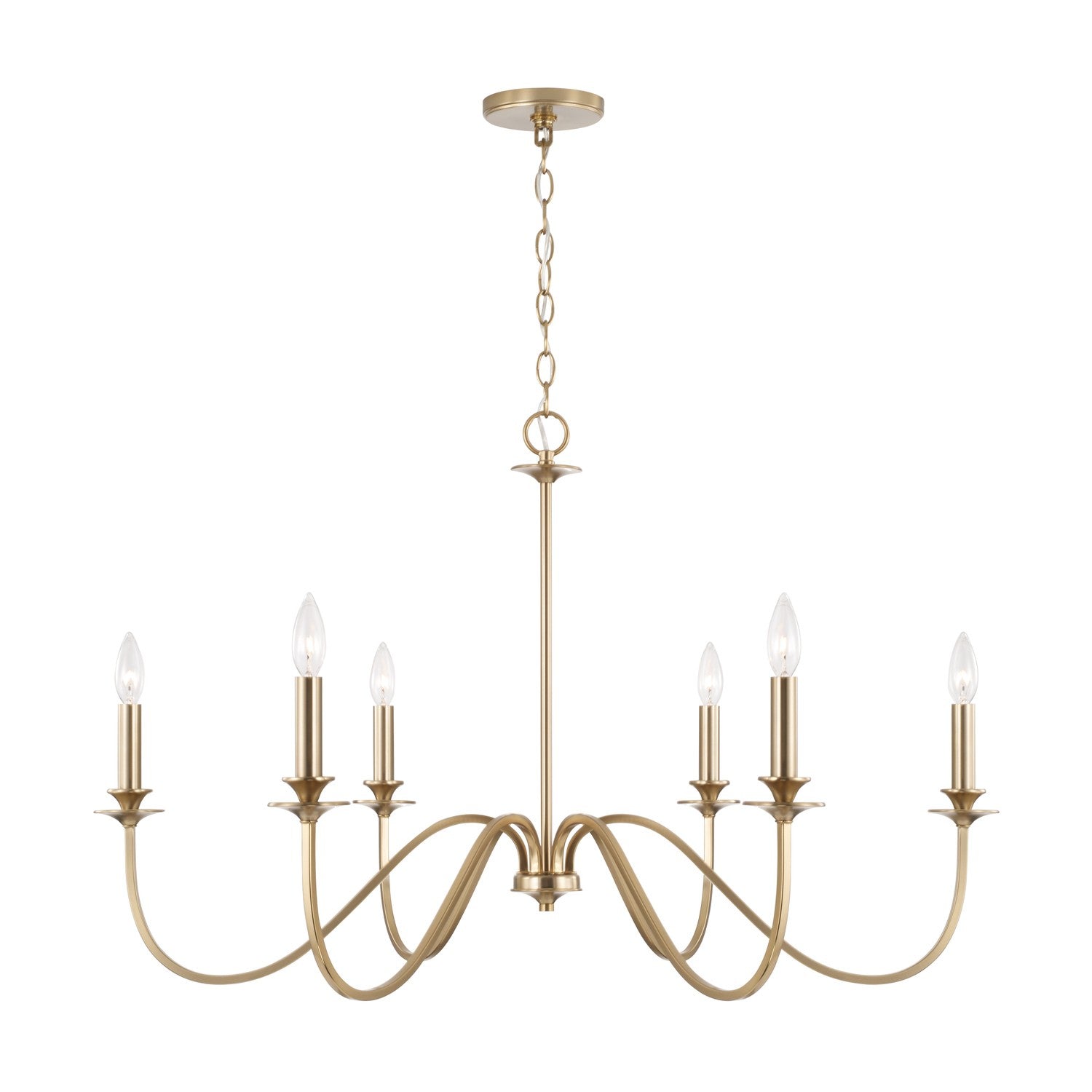 Capital Lighting - AA1029MA - Six Light Chandelier - Weston - Matte Brass