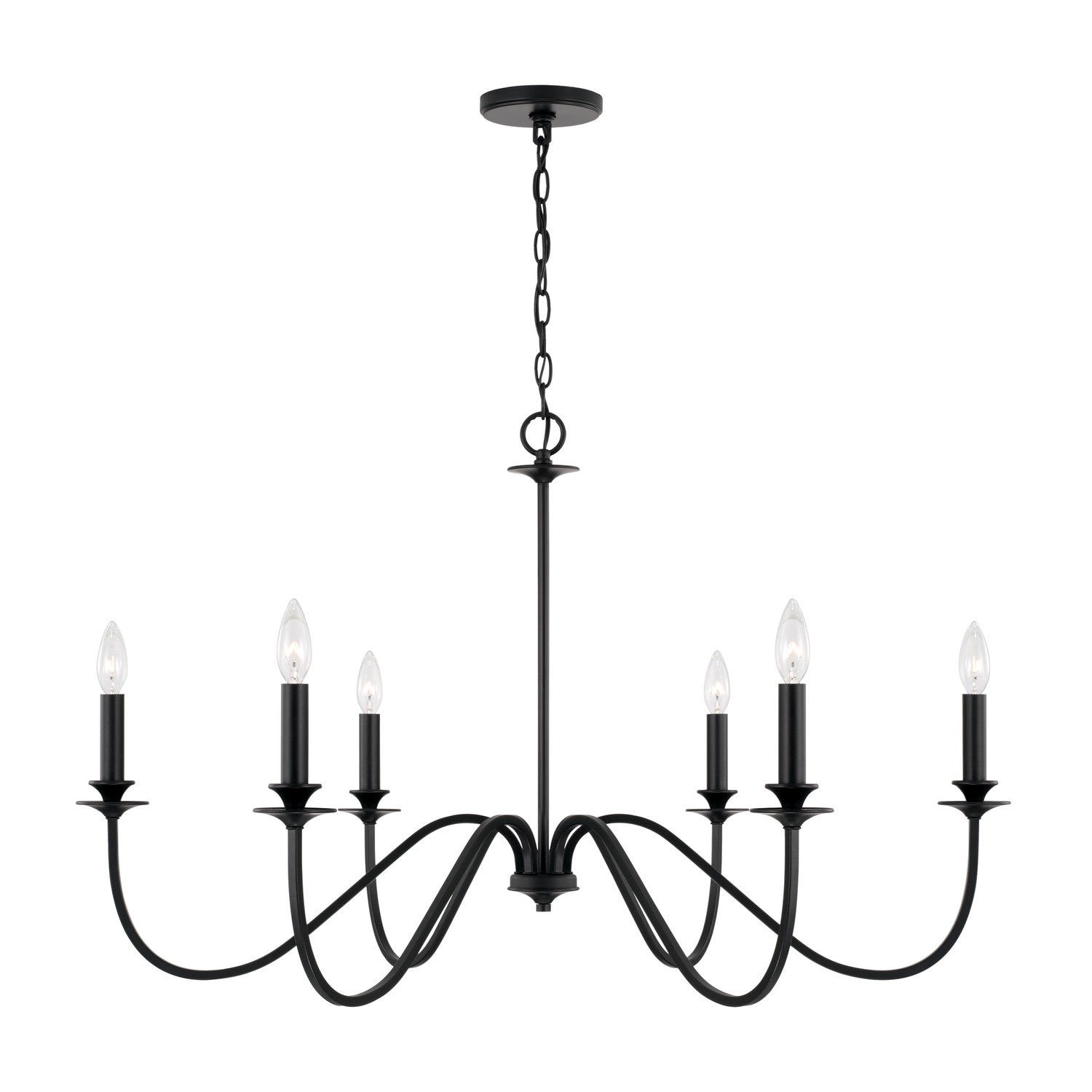 Capital Lighting - AA1029MB - Six Light Chandelier - Weston - Matte Black