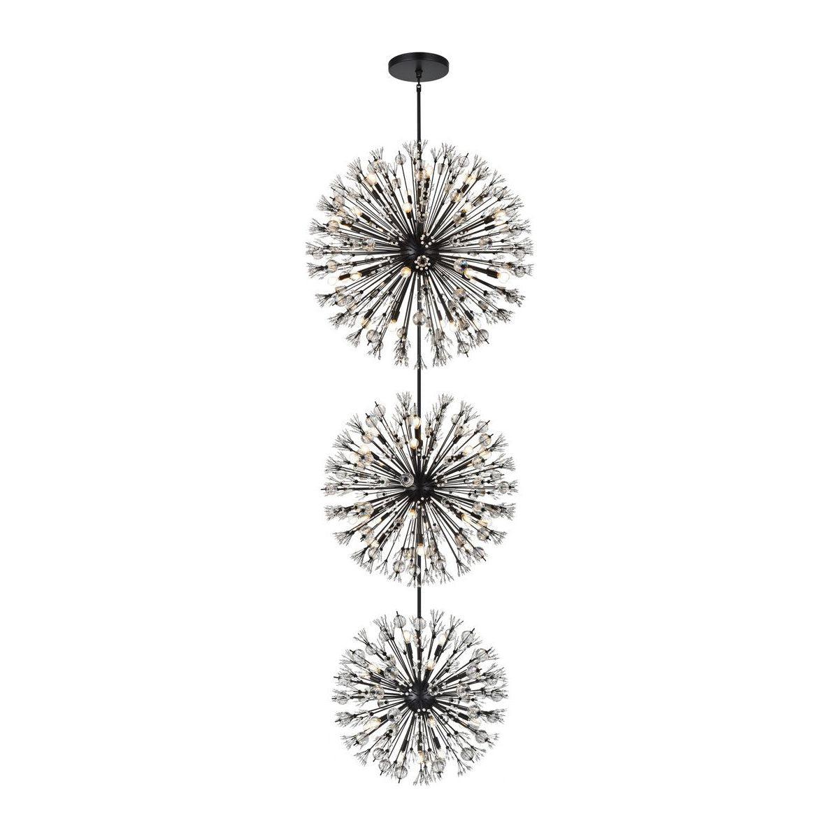 Elegant Lighting - Vera 74 Light Chandelier - 2500G44L3BK - Canada Light Shop