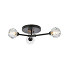 Elegant Lighting - Zayne Flush Mount - 3508F18BK - Canada Light Shop
