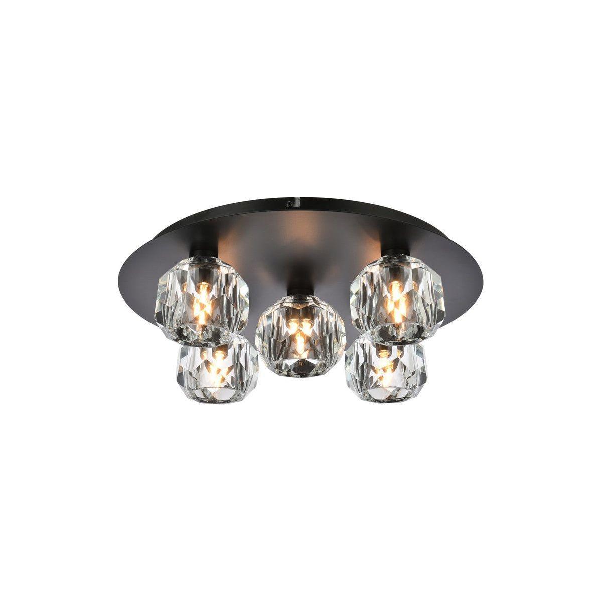 Elegant Lighting - Graham Flush Mount - 3509F16BK - Canada Light Shop