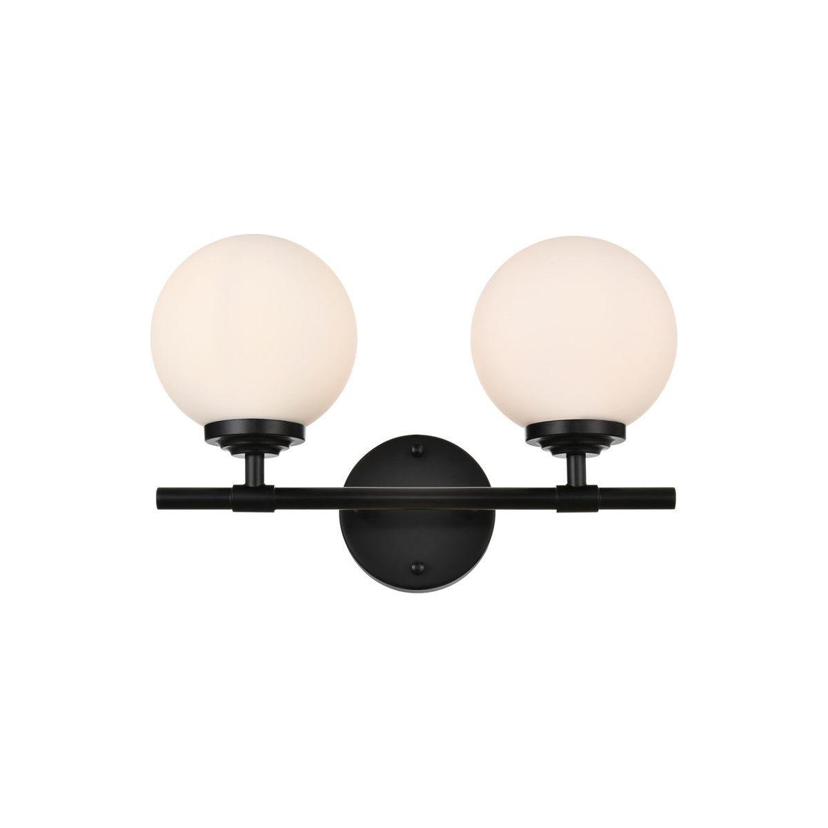 Elegant Lighting - Ansley Bath Sconce - LD7301W15BLK - Canada Light Shop