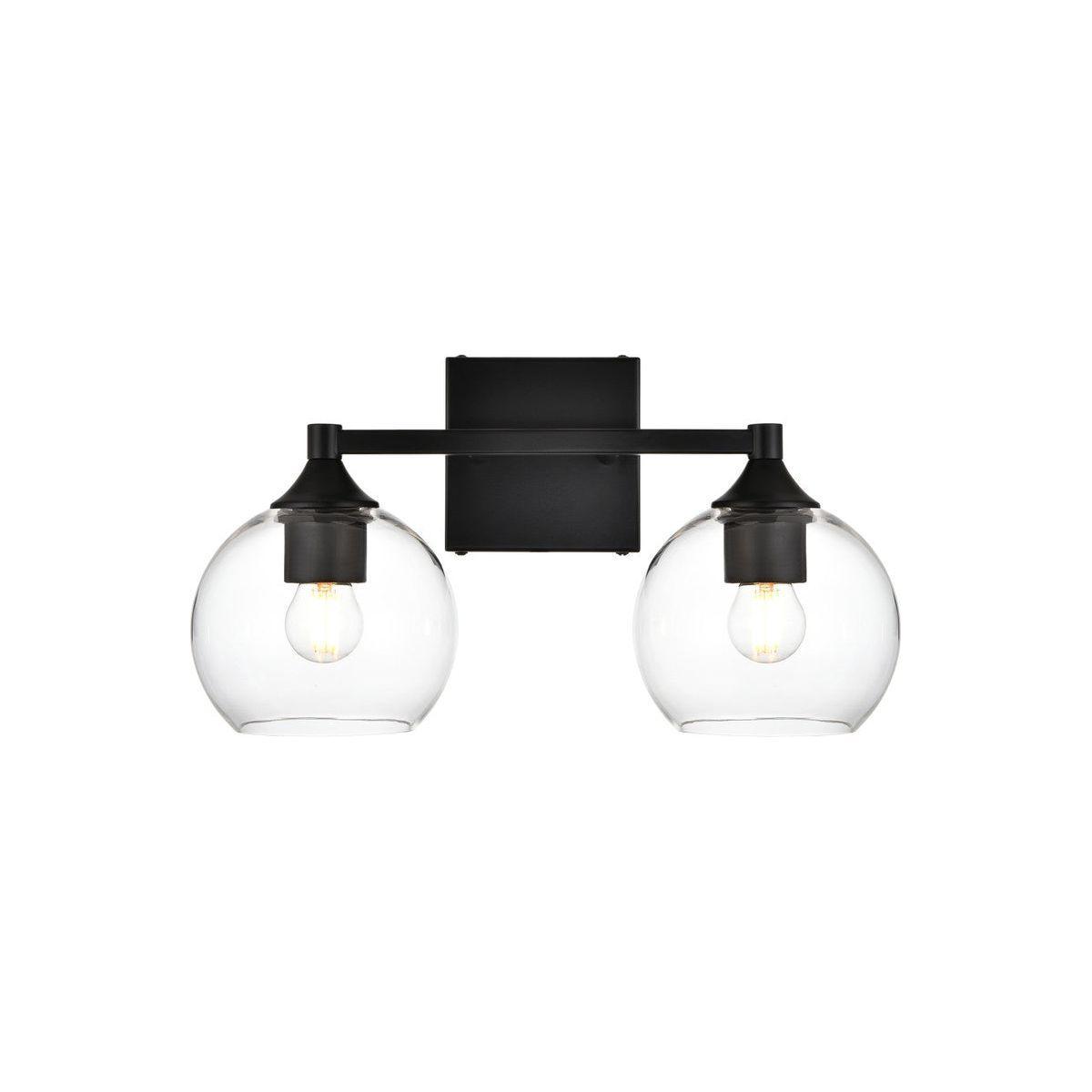 Elegant Lighting - Foster Bath Sconce - LD7308W16BLK - Canada Light Shop