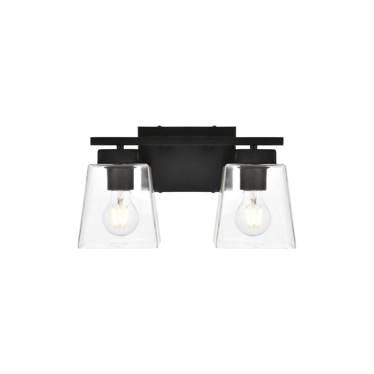 Elegant Lighting - Merrick Bath Sconce - LD7312W14BLK - Canada Light Shop