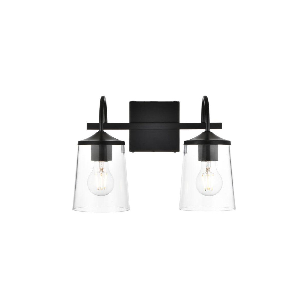 Elegant Lighting - Avani Bath Sconce - LD7313W14BLK - Canada Light Shop