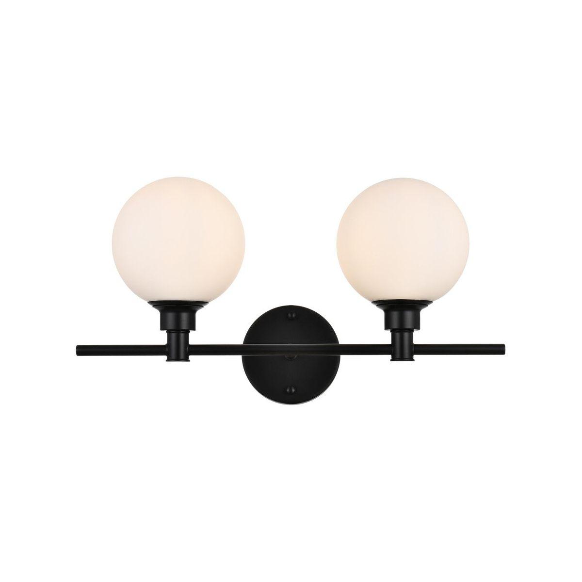 Elegant Lighting - Cordelia Bath Sconce - LD7317W19BLK - Canada Light Shop