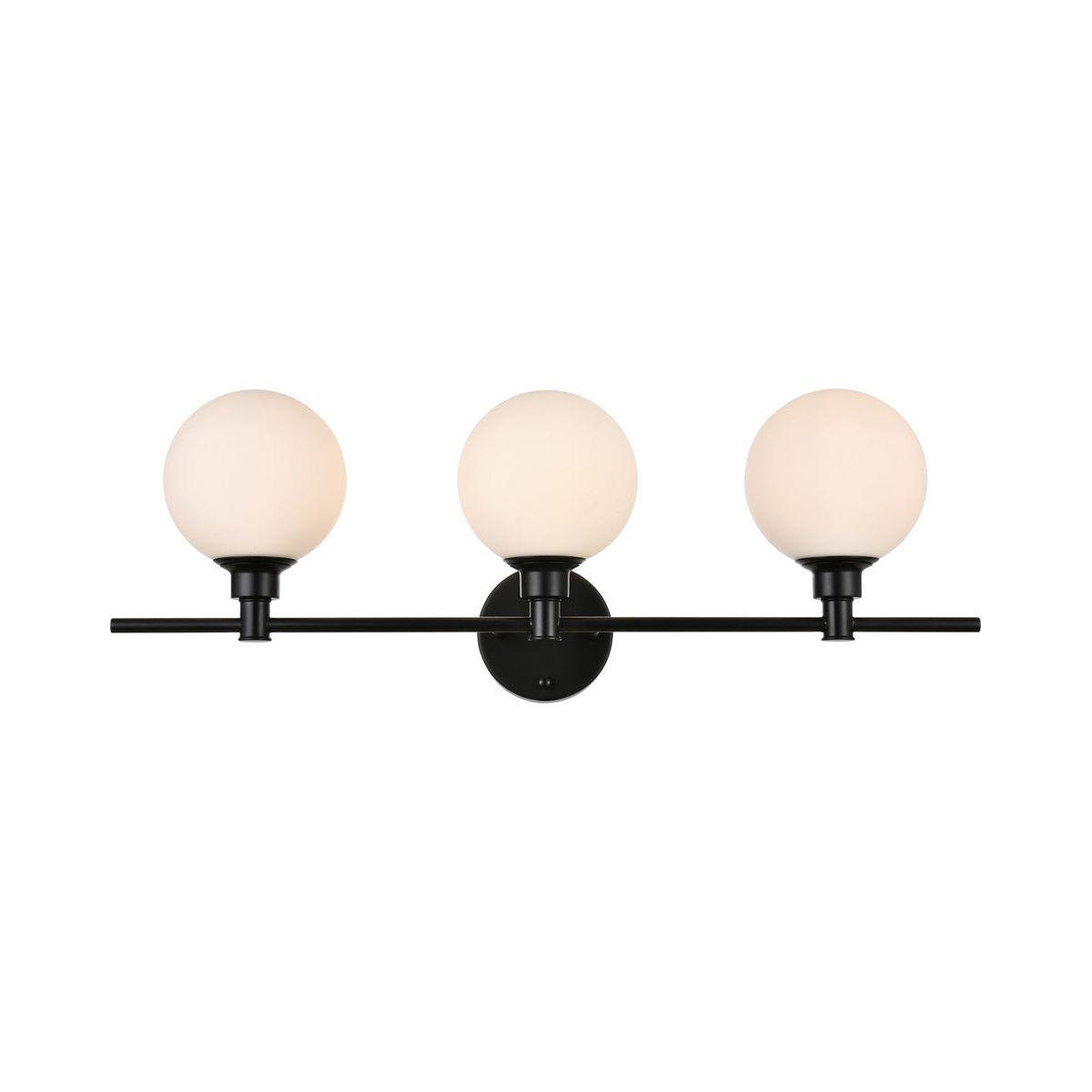 Elegant Lighting - Cordelia Bath Sconce - LD7317W28BLK - Canada Light Shop