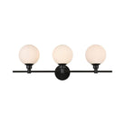 Elegant Lighting - Cordelia Bath Sconce - LD7317W28BLK - Canada Light Shop