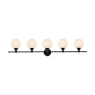 Elegant Lighting - Cordelia Bath Sconce - LD7317W47BLK - Canada Light Shop