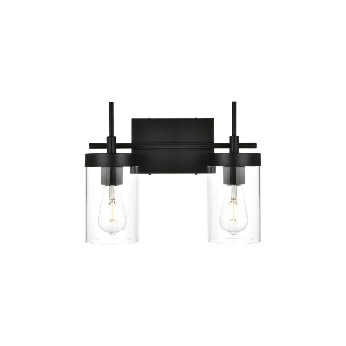 Elegant Lighting - Benny Bath Sconce - LD7319W14BLK - Canada Light Shop