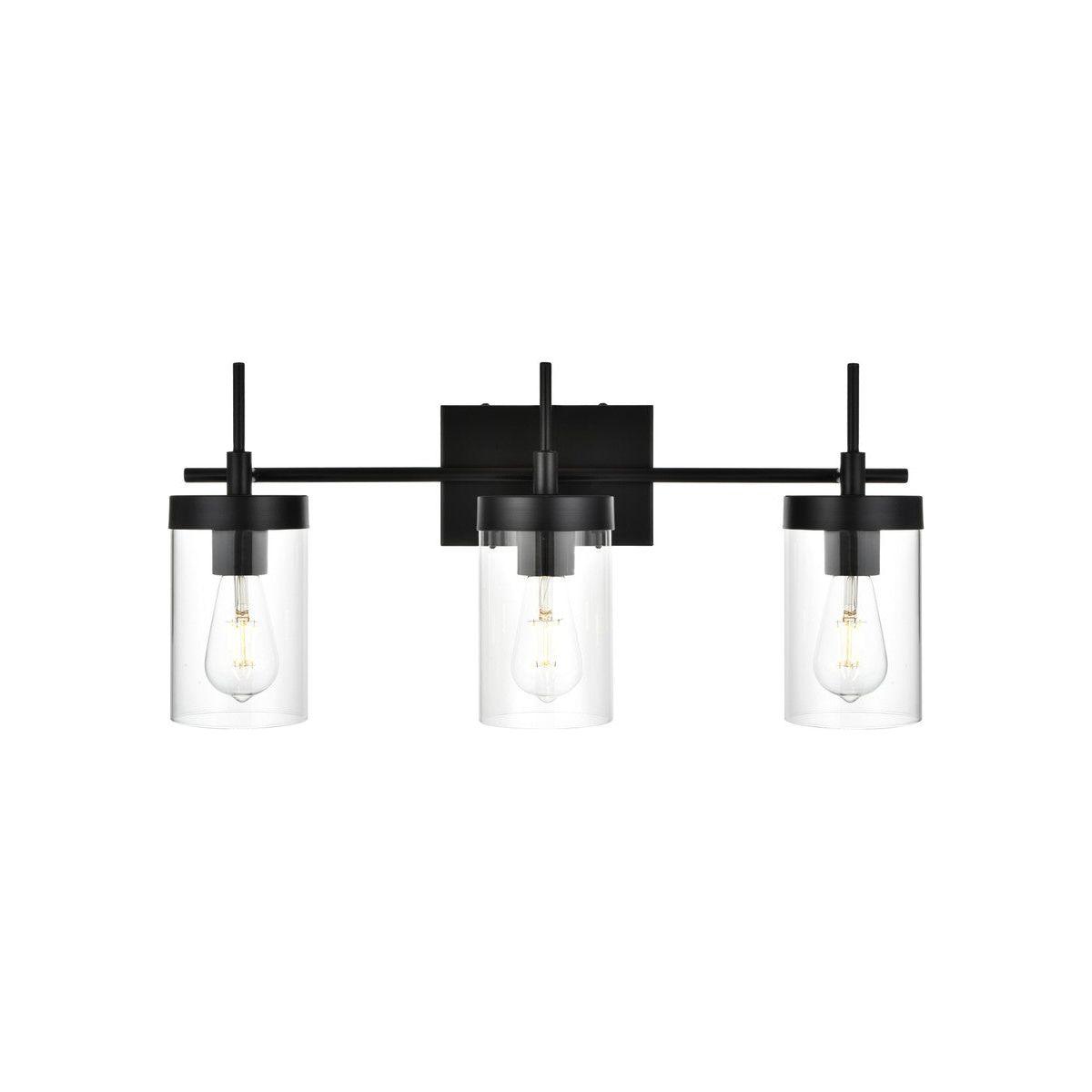 Elegant Lighting - Benny Bath Sconce - LD7319W24BLK - Canada Light Shop