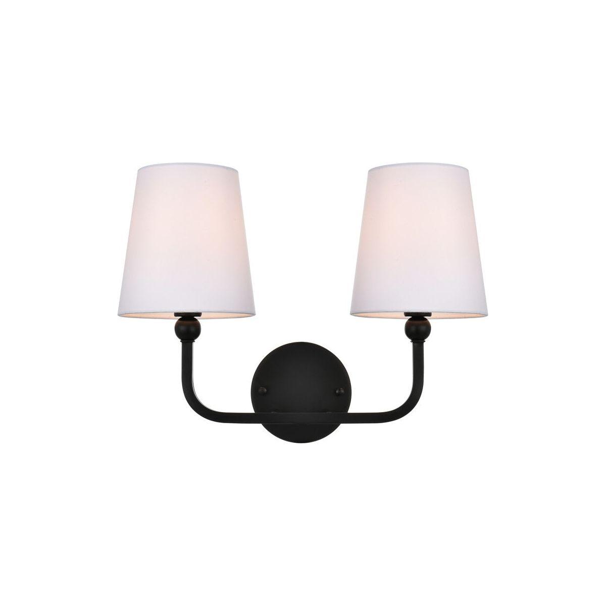 Elegant Lighting - Colson Bath Sconce - LD7322W16BLK - Canada Light Shop