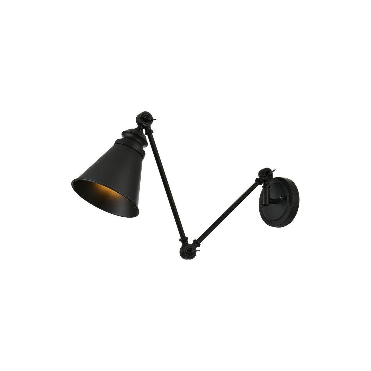 Elegant Lighting - Ledger Swing Arm Wall Sconce - LD7323W6BLK - Canada Light Shop
