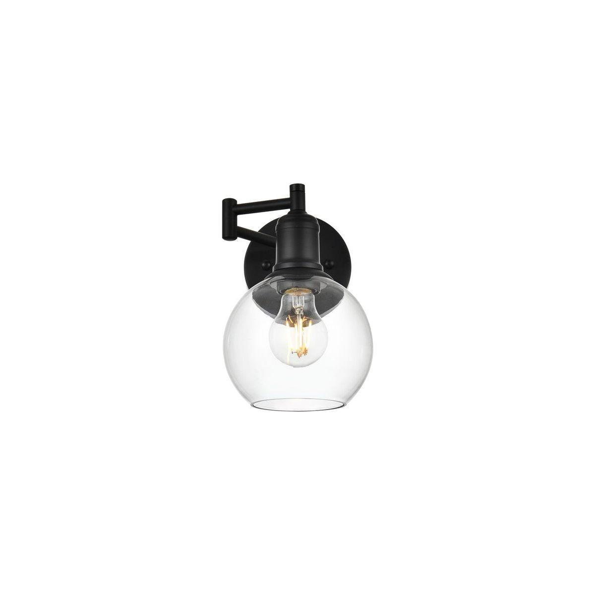Elegant Lighting - Davian Swing Arm Wall Sconce - LD7327W6BLK - Canada Light Shop
