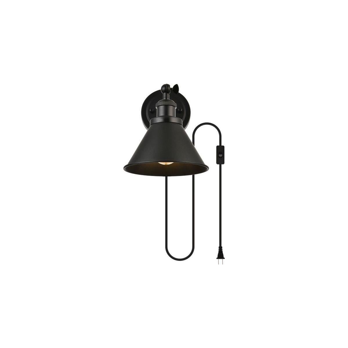Elegant Lighting - Blaise Wall Sconce - LD7329W7BLK - Canada Light Shop