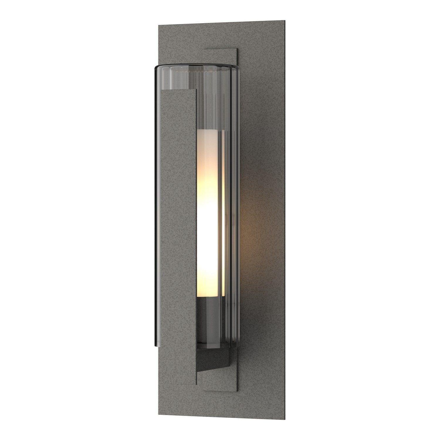 Hubbardton Forge - Vertical Bar Outdoor Wall Sconce - Fluted Glass - 307282-SKT-20-ZU0658 - Canada Light Shop