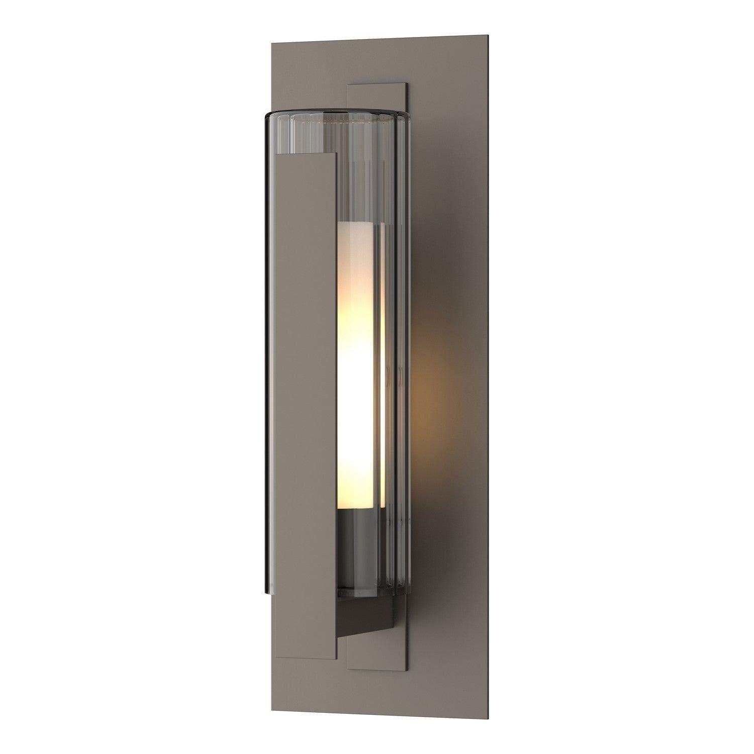 Hubbardton Forge - Vertical Bar Outdoor Wall Sconce - Fluted Glass - 307282-SKT-77-ZU0658 - Canada Light Shop