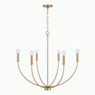 Capital Lighting - 452161AD - Six Light Chandelier - Ansley - Aged Brass