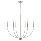 Capital Lighting - 452161BN - Six Light Chandelier - Ansley - Brushed Nickel