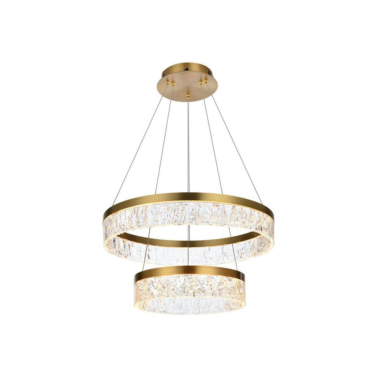 Elegant Lighting - Linden 2 Tier LED Chandelier - 2050G22SG - Canada Light Shop