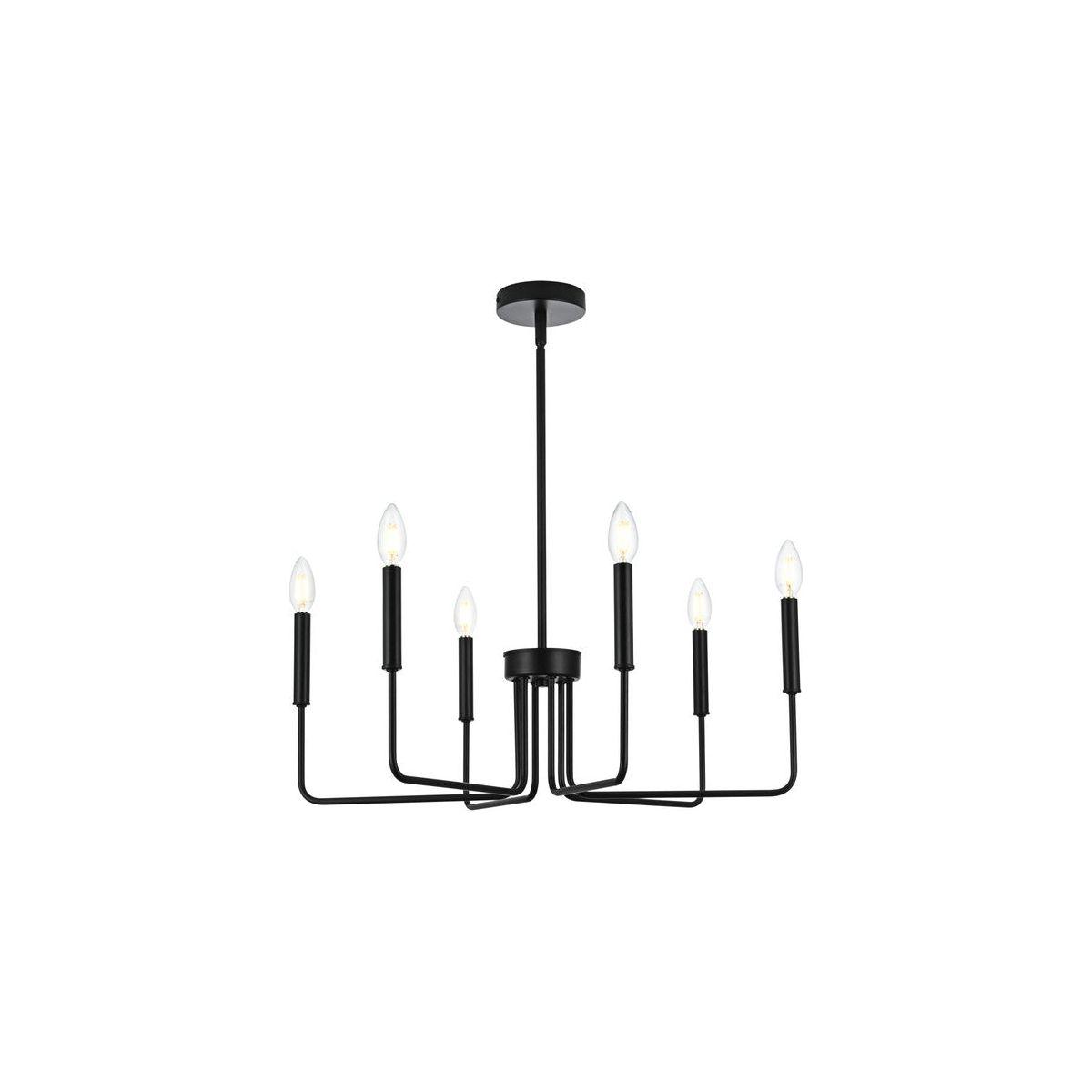 Elegant Lighting - Willa Pendant - LD742D26BK - Canada Light Shop