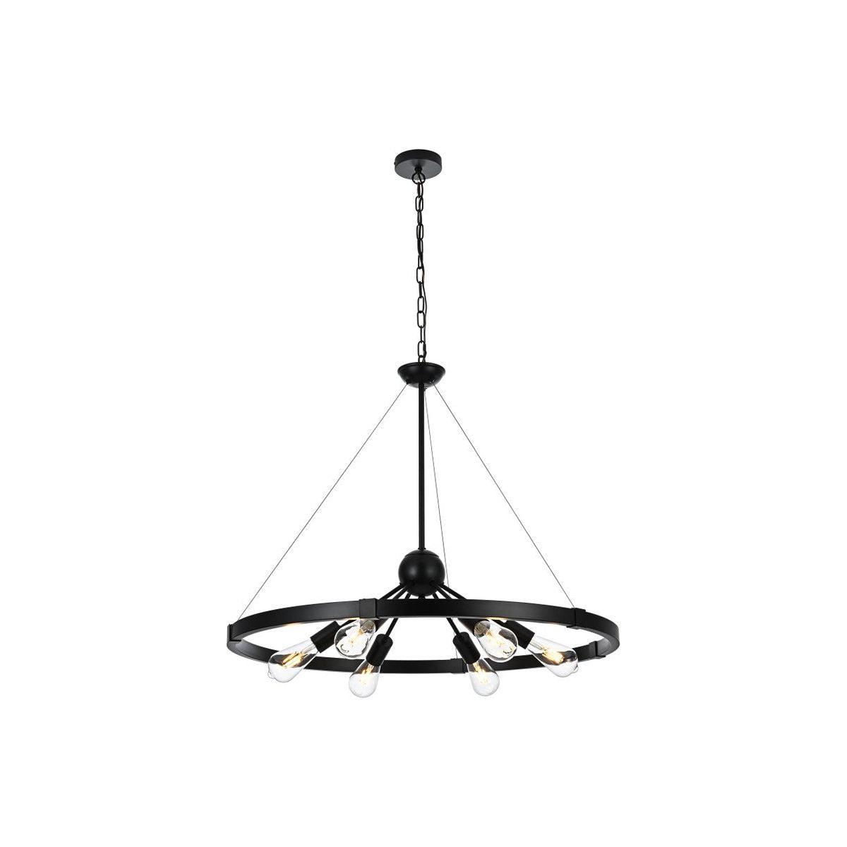Elegant Lighting - Thora Pendant - LD746D32BK - Canada Light Shop
