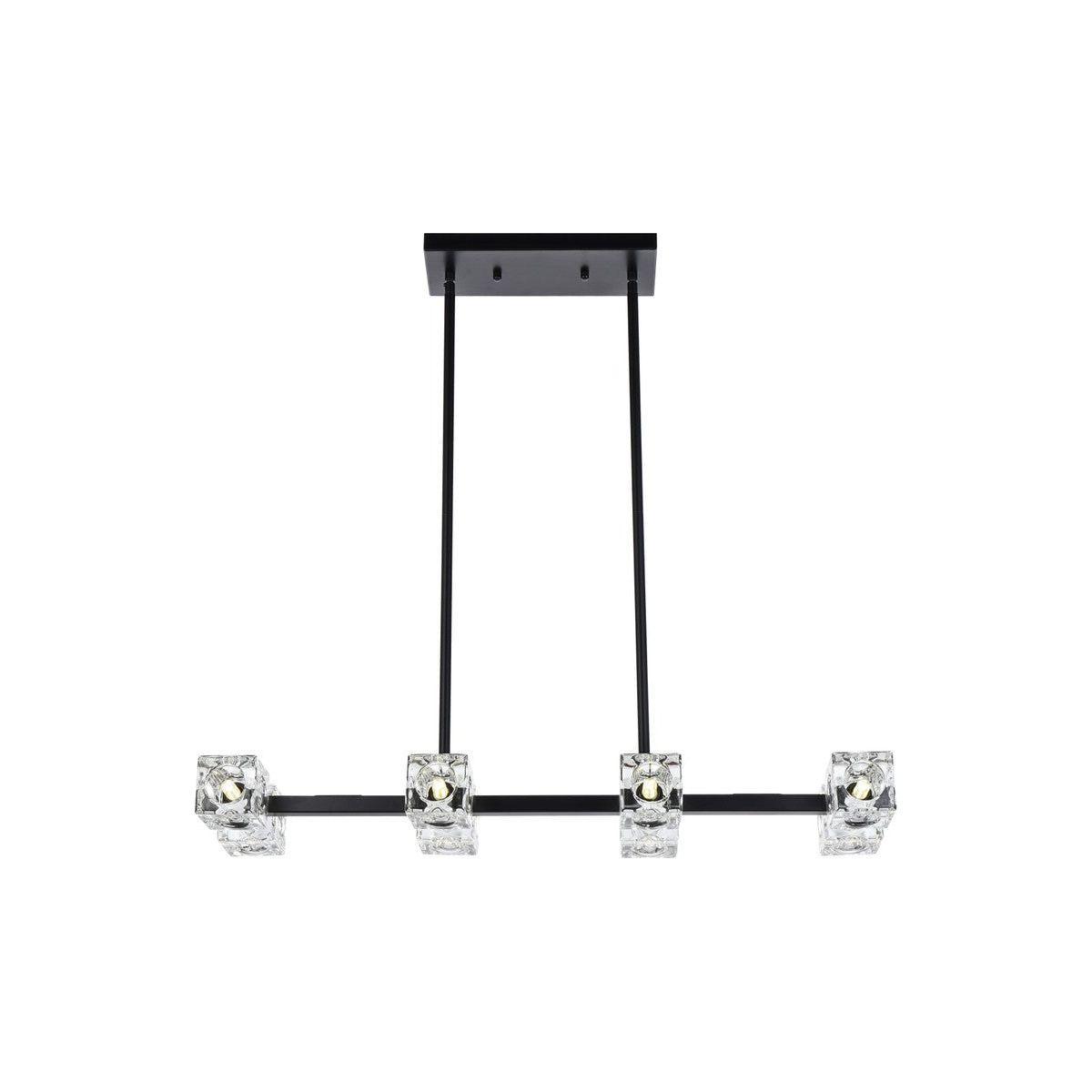 Elegant Lighting - Lyra Linear Pendant - LD920D30BK - Canada Light Shop
