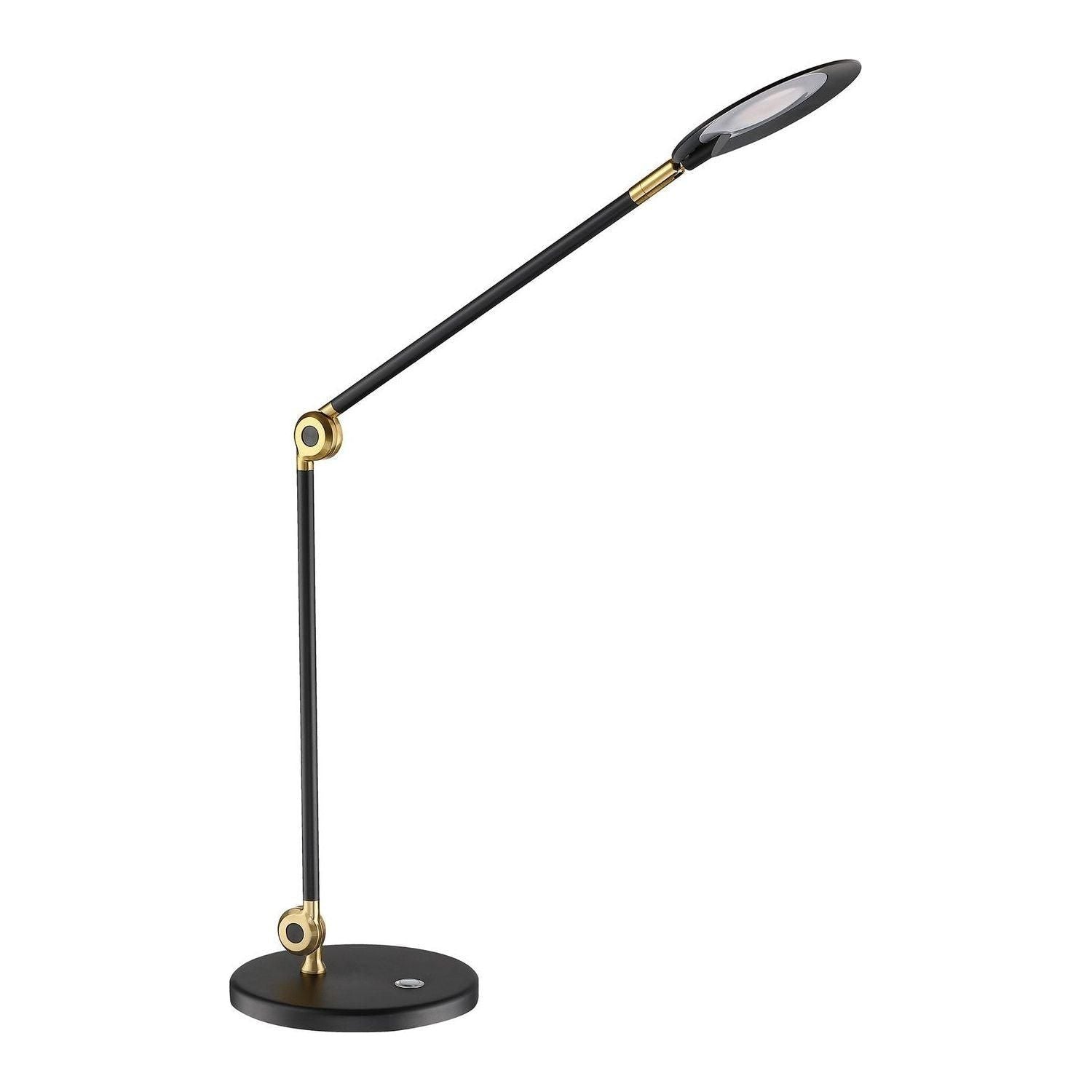 Kendal Lighting - Ican LED Desk Lamp - PTL6901-BLK/BRS - Canada Light Shop