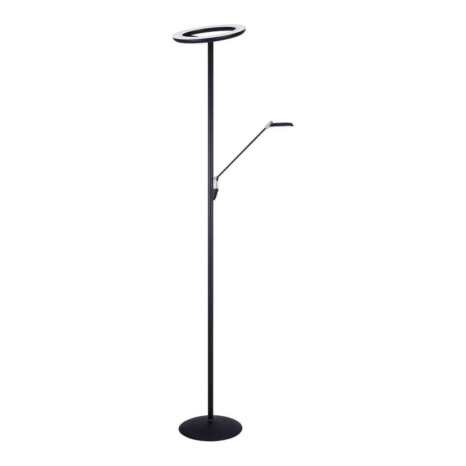 Kendal Lighting - Nola LED Torchiere - TC5024-BLK/SN - Canada Light Shop