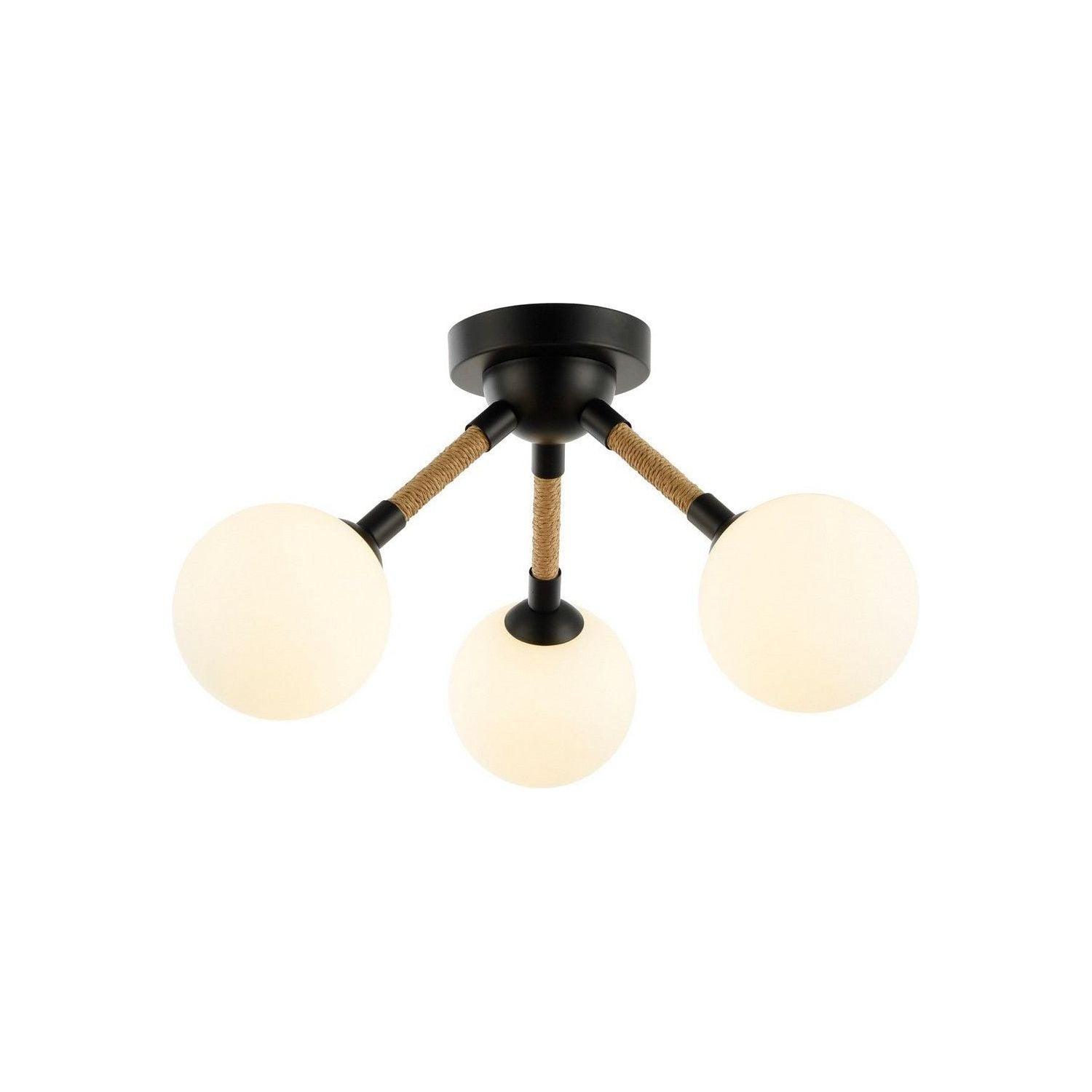 Artcraft Lighting - Capilano Semi-Flush Mount - AC11843BK - Canada Light Shop