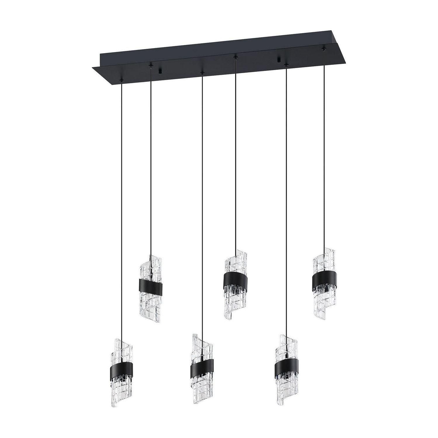 Kendal Lighting - Silhouettes LED Rectangular Pan - PF265-6LRT-BLK - Canada Light Shop