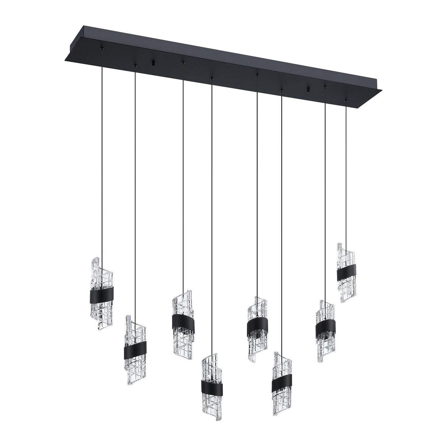 Kendal Lighting - Silhouettes LED Rectangular Pan - PF265-8LRT-BLK - Canada Light Shop
