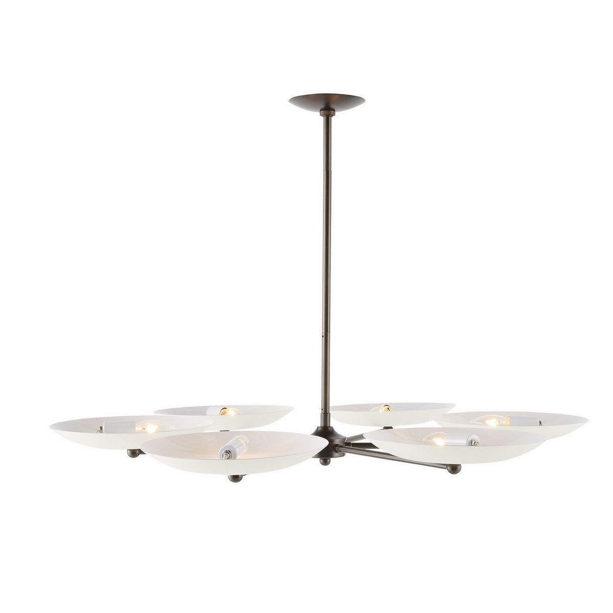 Arteriors DLC27 Griffith Six Chandelier in Bone / English Bronze