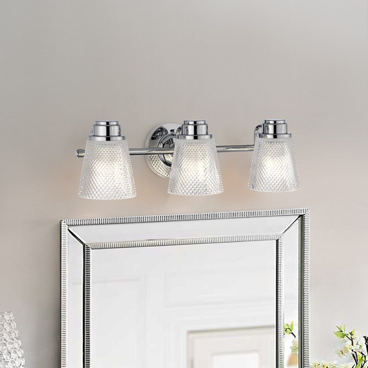 Lucas + McKearn - Hudson LED Bath Light - BB-HUDSON3-PC - Canada Light Shop